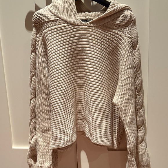 Alice + Olivia Sweaters - Alice + Olivia Cream Cowl Neck Sweater